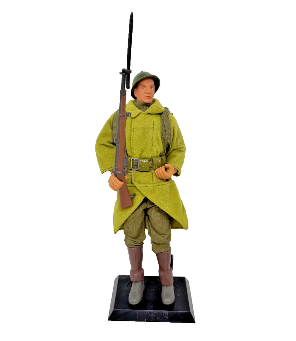 Belgium Infantryman Military Figure Doll w/ Rifle Bayonet Loose Display No Box